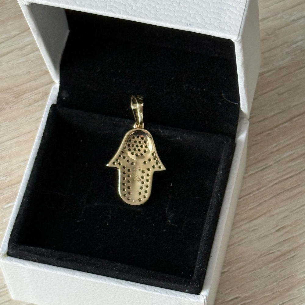 Gold Evil Eye and Hamsa Pendant Set - Picture 5 of 5